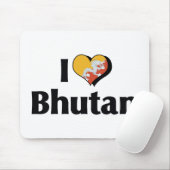 I Liebe Bhutan Flag Mousepad (Mit Mouse)