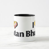 I Liebe Bhutan Flag Tasse (Zentrum)