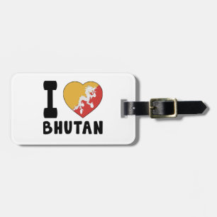 I Liebe Bhutan Gepäckanhänger