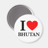 I Liebe Bhutan Magnet (Vorderseite/Rückseite)