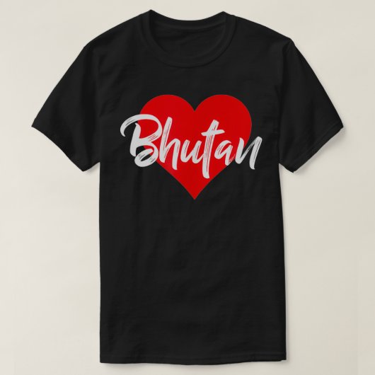 I Liebe Bhutan Tshirt Bhutanese Lover Geschenk für (Design vorne)