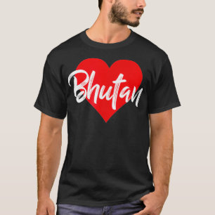 I Liebe Bhutan Tshirt Bhutanese Lover Geschenk für