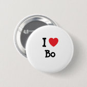 I Liebe Bi-Herz-Brauch personalisiert Button (Vorne & Hinten)