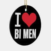 I Liebe Bi Me Bisexuelle Männer Bi Pride Bisexuell Keramik Ornament (Rechts)
