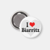 I Liebe Biarritz, Frankreich Magnet (Vorderseite/Rückseite)