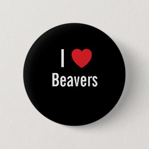 I Liebe Biber Button