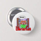 I Liebe-Bibliothekare Button (Vorne & Hinten)