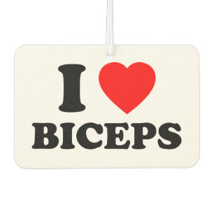 I Liebe Biceps Funny Girls Night Social Gym Gesche Autolufterfrischer