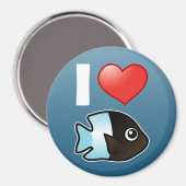 I Liebe Bicolor Damselfish Magnet (Vorderseite/Rückseite)