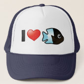 I Liebe Bicolor Damselfish Truckerkappe (Vorderseite)