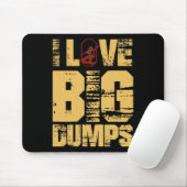 I Liebe Bid Dumps Snowboarden Mousepad (Mit Mouse)