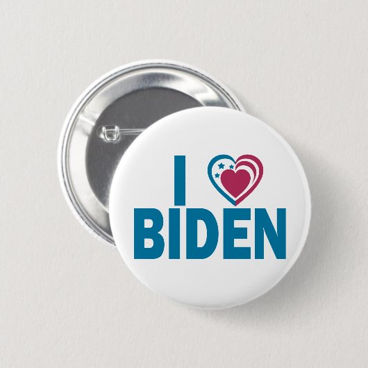 I Liebe Biden Button (Vorne & Hinten)