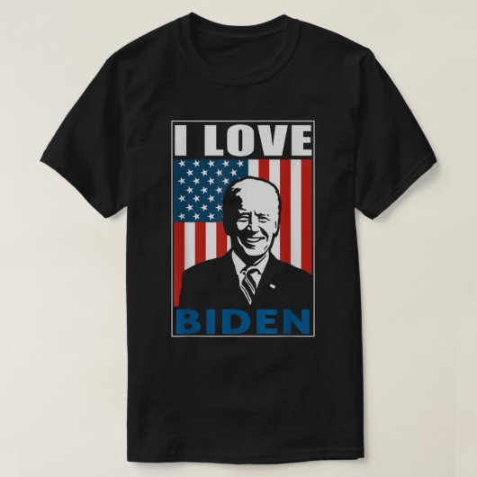 I Liebe Biden Flag Pro Präsident Joe Biden Americ T-Shirt (Design vorne)