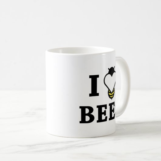 I Liebe Bienen Kaffeetasse (VorderseiteRechts)