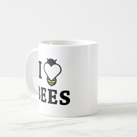 I Liebe Bienen Kaffeetasse (Vorderseite Links)