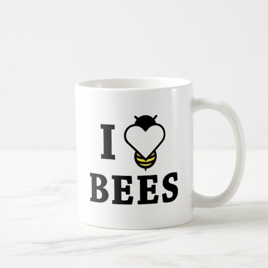 I Liebe Bienen Kaffeetasse (Rechts)