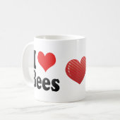 I Liebe-Bienen Kaffeetasse (Vorderseite Links)