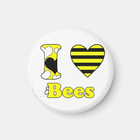 I Liebe Bienen Magnet (Vorne)