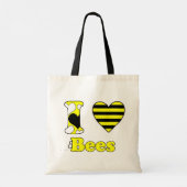 I Liebe Bienen Tragetasche (Rückseite)
