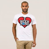 I Liebe-Bier Pong - Rot T-Shirt (Vorne ganz)