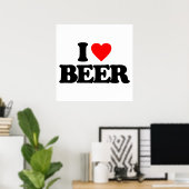 I LIEBE BIER POSTER (Heimbüro)