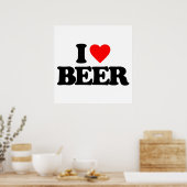 I LIEBE BIER POSTER (Küche)