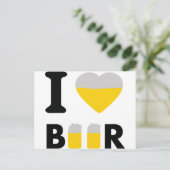 I Liebe Bier Postkarte (Stehend Vorderseite)
