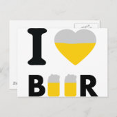I Liebe Bier Postkarte (Vorne/Hinten)