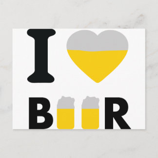 I Liebe Bier Postkarte