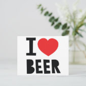 I Liebe Bier Postkarte (Stehend Vorderseite)