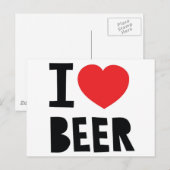 I Liebe Bier Postkarte (Vorne/Hinten)