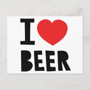 I Liebe Bier Postkarte