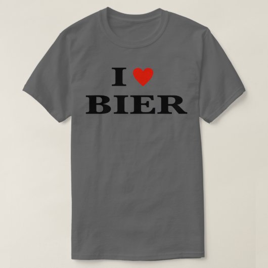 I LIEBE BIER T-Shirt (Design vorne)