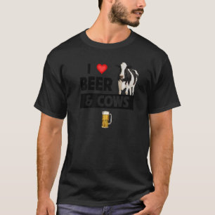 I Liebe Bier und Kühe Anbau Christlicher Landtiere T-Shirt