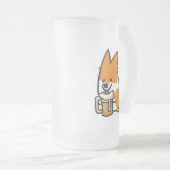 I Liebe-Biercorgi-Tasse | CorgiThings Mattglas Bierglas (VorderseiteRechts)
