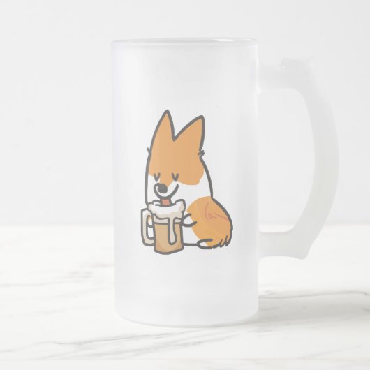I Liebe-Biercorgi-Tasse | CorgiThings Mattglas Bierglas (Rechts)