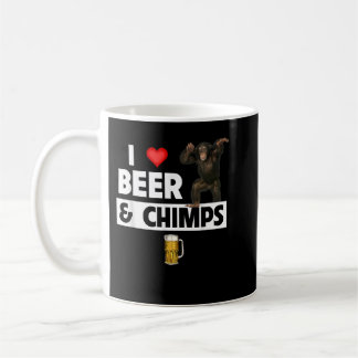 I Liebe Biere und Schimpansen trinken Schimpansena Kaffeetasse
