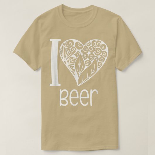 I Liebe Bierherz für Frauen, die Liebe, Bier zu tr T-Shirt (Design vorne)