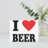 I Liebe Biersymbol Postkarte (Stehend Vorderseite)