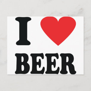 I Liebe Biersymbol Postkarte