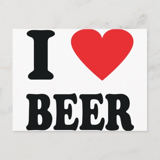 I Liebe Biersymbol Postkarte (Vorderseite)
