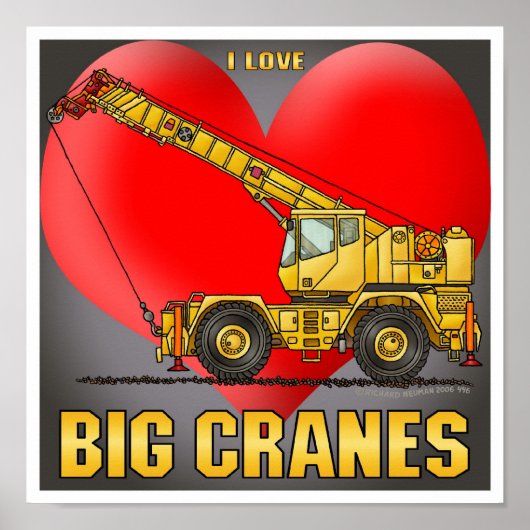 I Liebe Big Cranes Poster Printwerbung (Vorne)