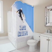I Liebe Big Dumps Schnee Ski Downhill Duschvorhang (Beispiel)
