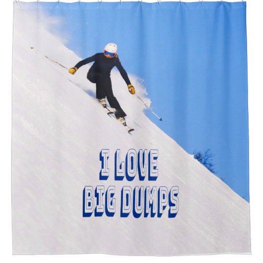 I Liebe Big Dumps Schnee Ski Downhill Duschvorhang (Vorderseite)