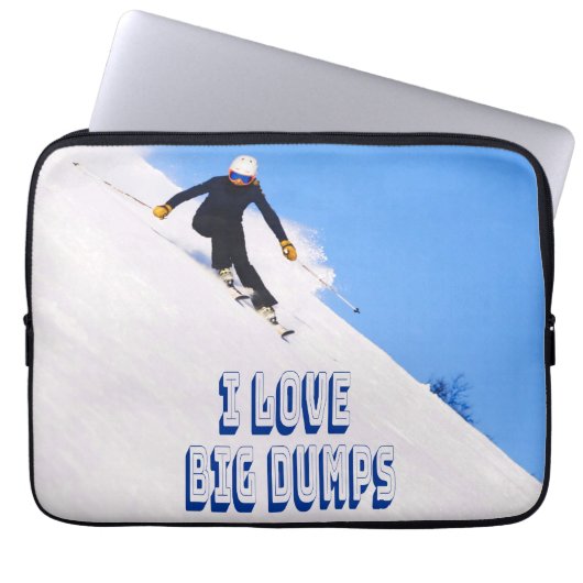 I Liebe Big Dumps Schnee Ski Downhill Laptopschutzhülle (Vorderseite)