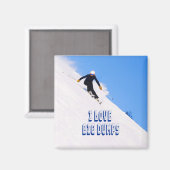 I Liebe Big Dumps Schnee Ski Downhill Magnet (Vorderseite/Rückseite)
