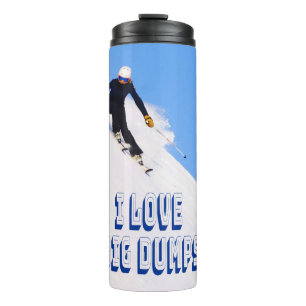 I Liebe Big Dumps Schnee Ski Downhill Thermosbecher
