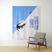 I Liebe Big Dumps Schnee Ski Downhill Wandteppich (Beispiel)