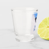 I Liebe Big Dumps Schnee Skiabfahrt Schnapsglas (Links)