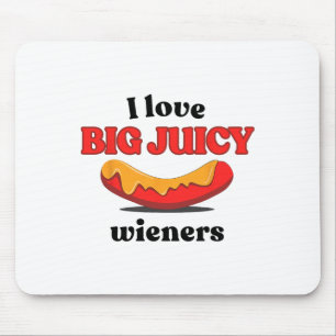 I Liebe Big Juicy Dackeln Funny Hot Dog Grillen Pa Mousepad